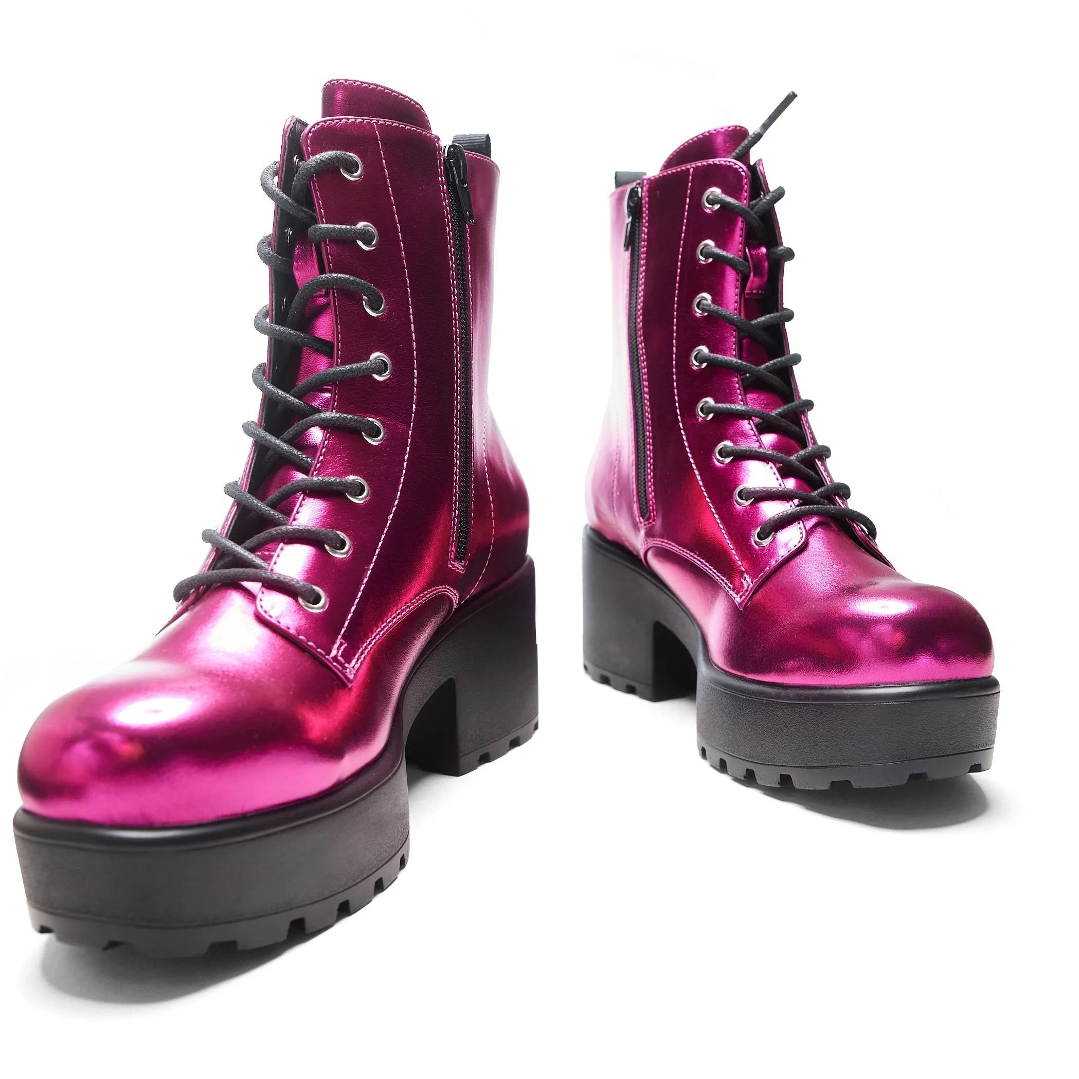 Fuschia Haze Military Platform Boots sold by Koi Footwear product image thumbnail 4