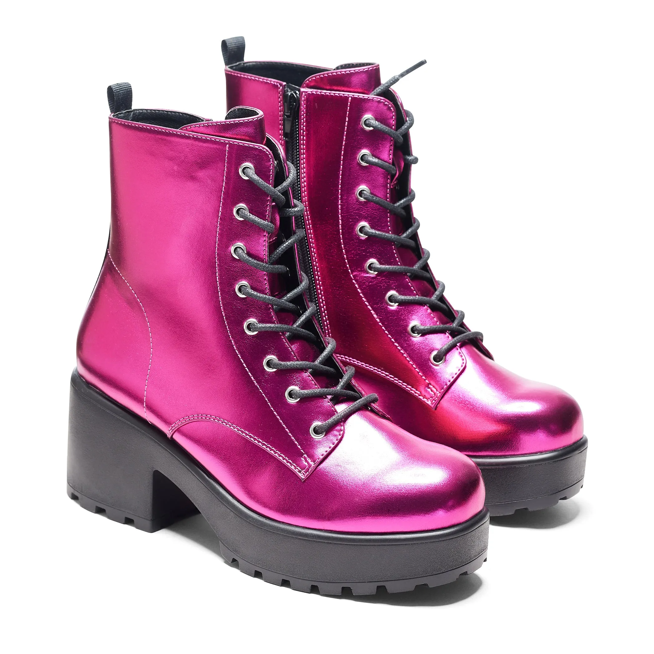 Fuschia Haze Military Platform Boots sold by Koi Footwear product image thumbnail 3