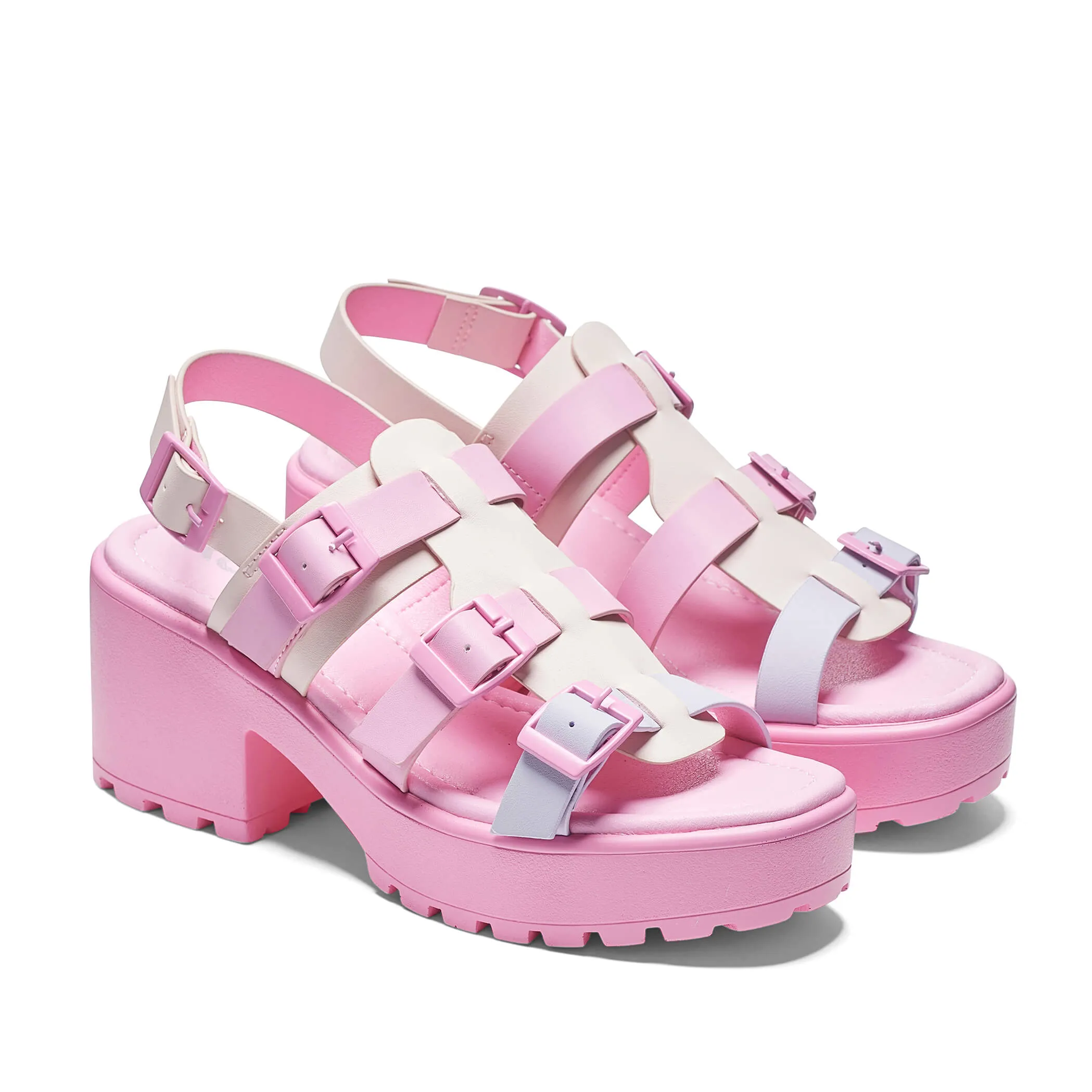 Sugar Season Chunky Buckle Sandals - Pink sold by Koi Footwear product image thumbnail 3