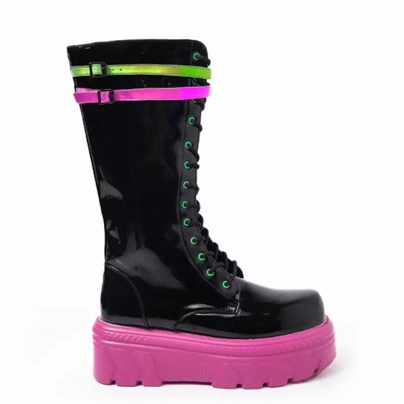 Electric Tomorrow Stomper Rave Boots made by Koi Footwear