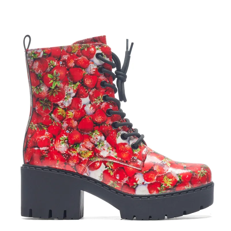 Decaying Strawberries Switch Boots sold by Koi Footwear