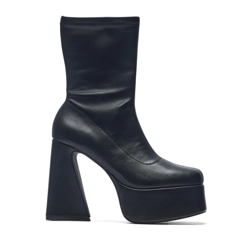 Rakot Heeled Black Ankle Boots sold by Koi Footwear