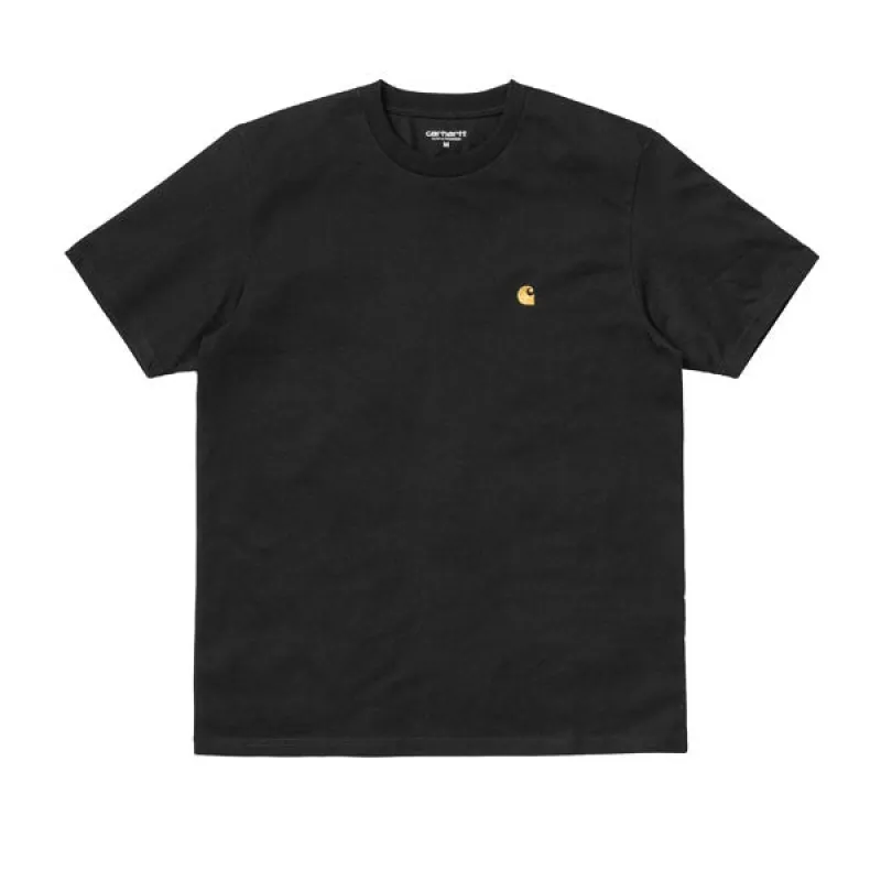Carhartt WIP S/S Chase T-Shirt Black Gold sold by Kong