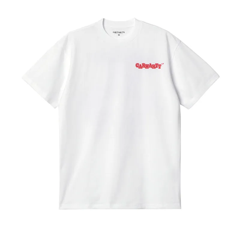 Carhartt WIP SS Fast Food T Shirt White Red sold by Kong