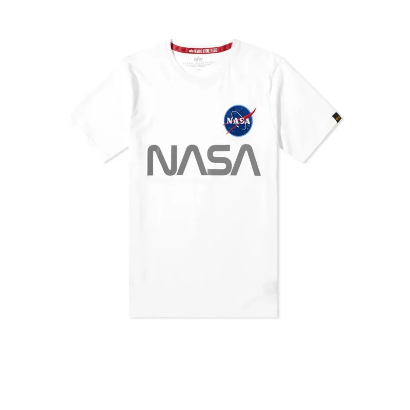 Alpha Industries NASA Reflective Tee White sold by Kong
