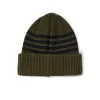 Polar Stripe Merino Beanie Army Green sold by Kong