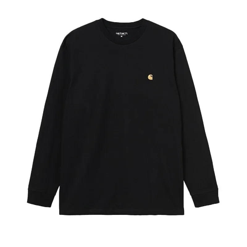 Carhartt WIP LS Chase T Shirt Black Gold sold by Kong