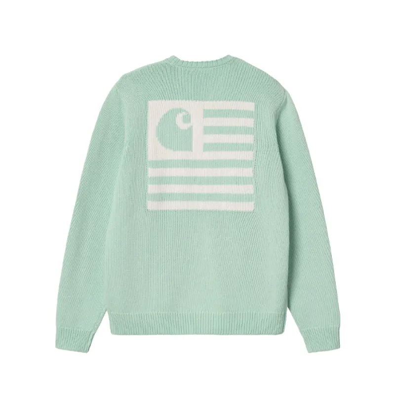 Carhartt WIP State Sweater Pale Spearmint made by Carhartt WIP