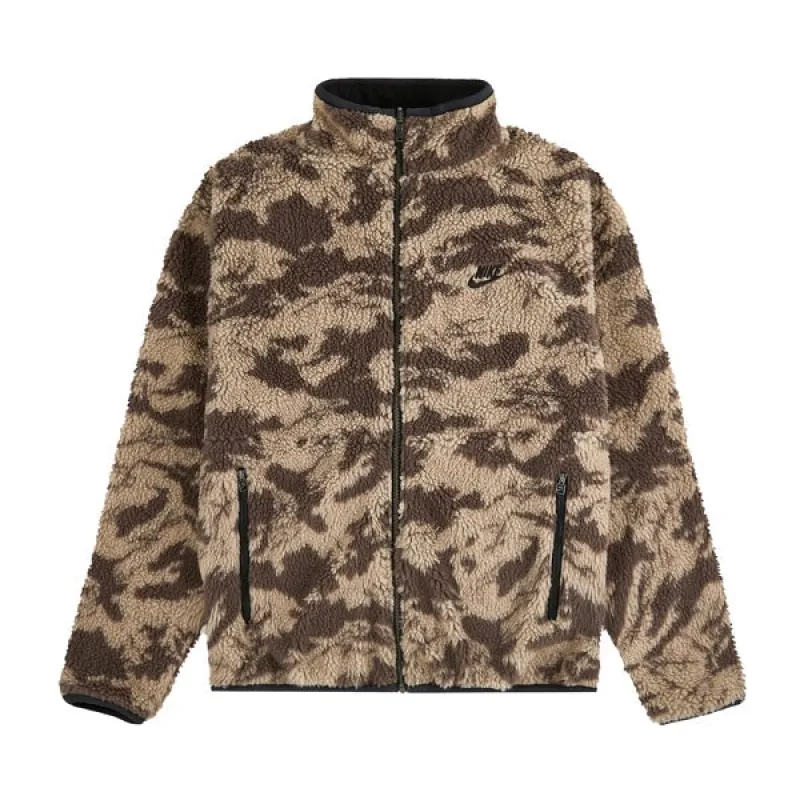 Nike Club Winterized Reversible Fleece Top Black Sail made by Nike