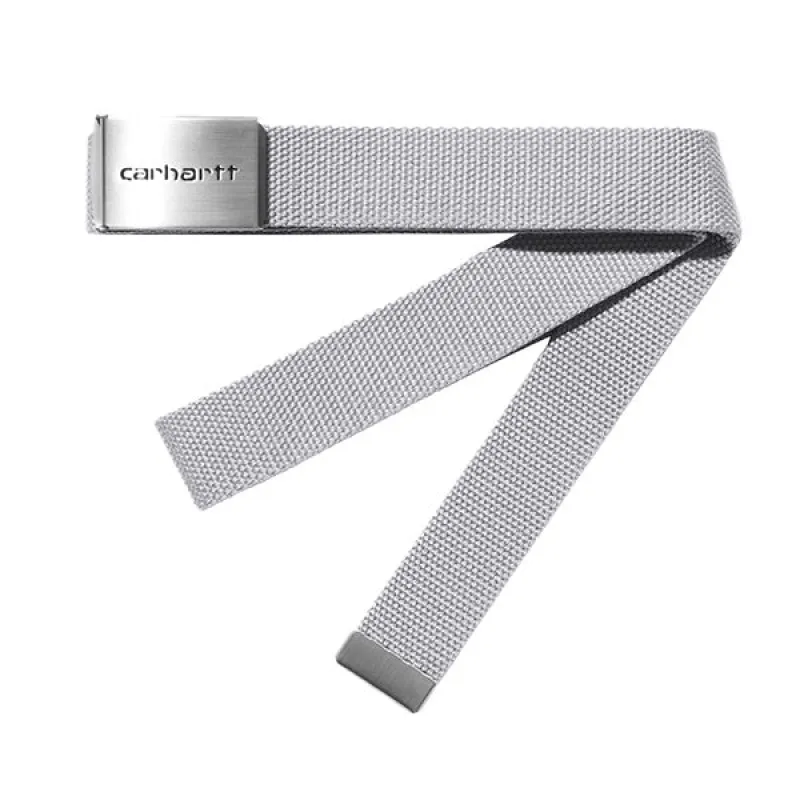 Carhartt WIP Clip Belt Chrome Sonic Silver sold by Kong