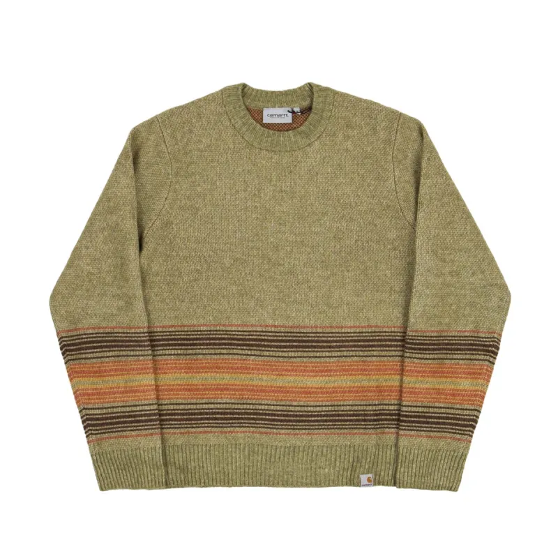 Carhartt WIP Dillon Sweater Dillon Stripe Dollar Green made by Carhartt WIP