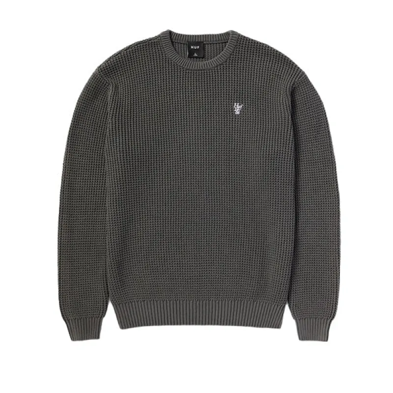 Huf Filmore Waffle Knit Sweater Black made by HUF