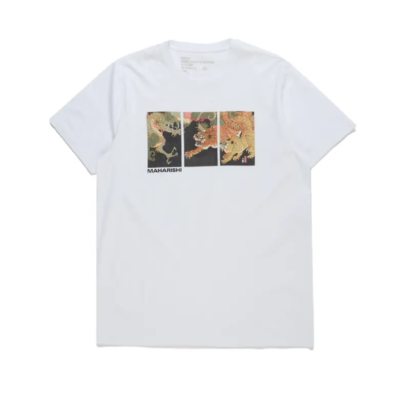 Maharishi Dragon & Tiger T Shirt White sold by Kong