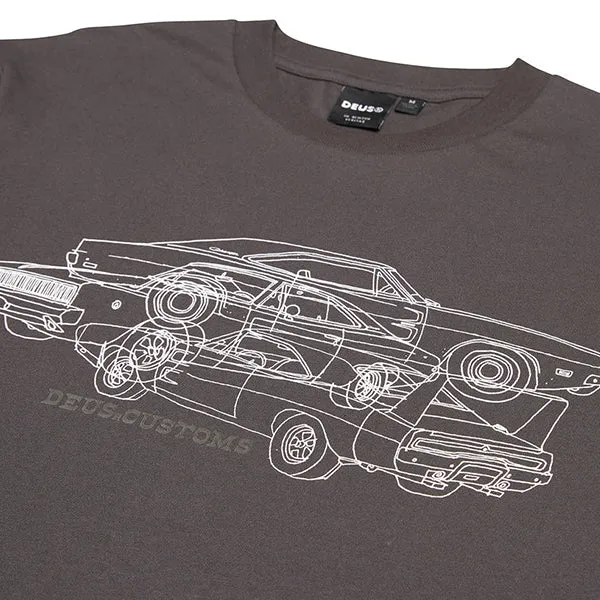 Deus Charger T Shirt Anthracite sold by Kong product image thumbnail 3