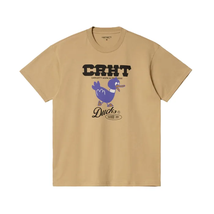 Carhartt WIP S/S CRHT Ducks T Shirt Dusty Hamilton Brown sold by Kong