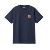 Carhartt WIP SS Label State Flag T shirt Enzian Ochre sold by Kong
