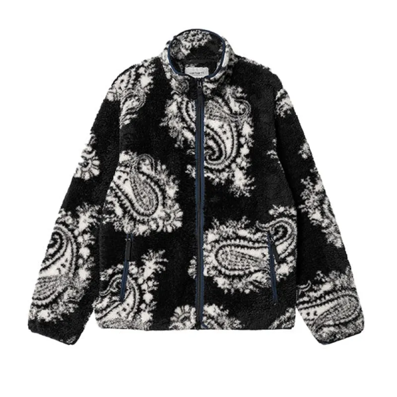 Carhartt WIP Jebson Sweat Jacket Paisley Big Print Black sold by Kong