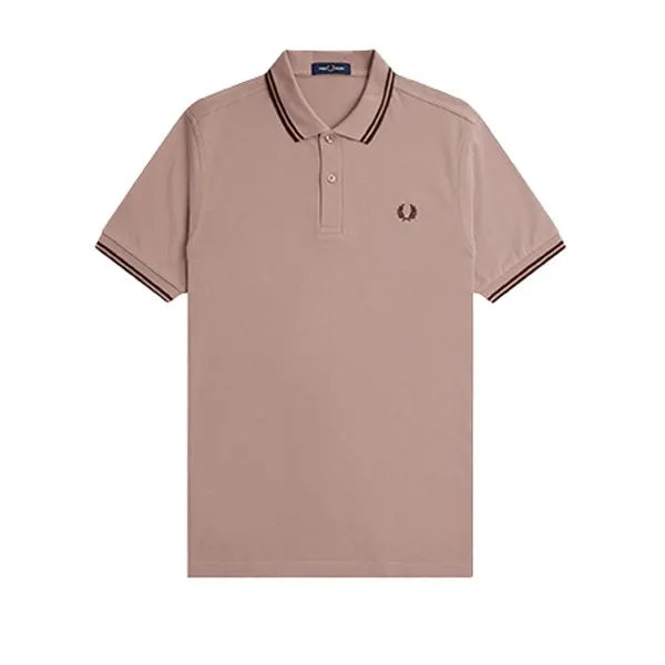 Fred Perry Twin Tipped Shirt Dark Pink sold by Kong