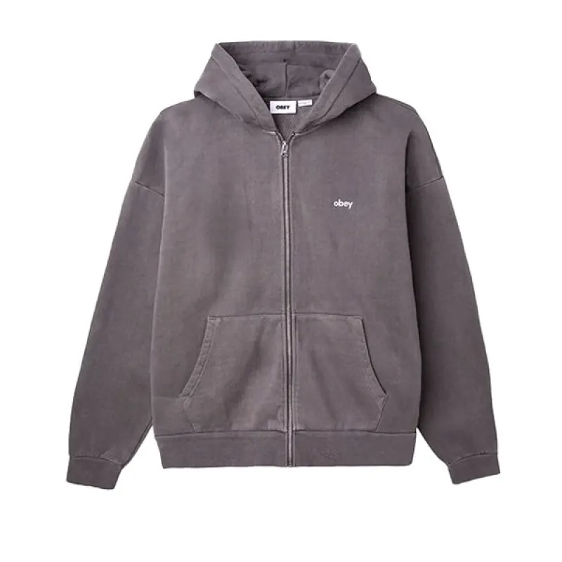 Obey Lowercase Pigment Zip Hood sold by Kong