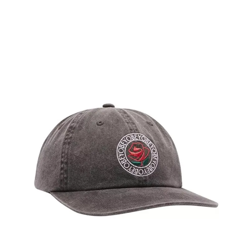 Obey Pigment Dyed Studio 6 Panel Snapback Black sold by Kong