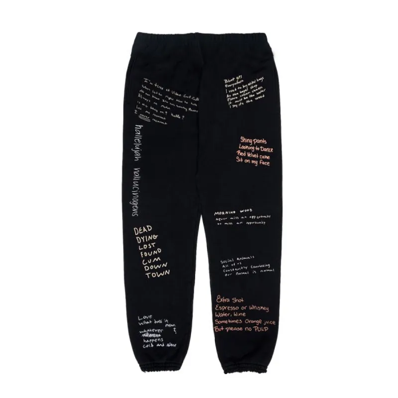 Pleasures Remote Sweat Pant Black made by Pleasures