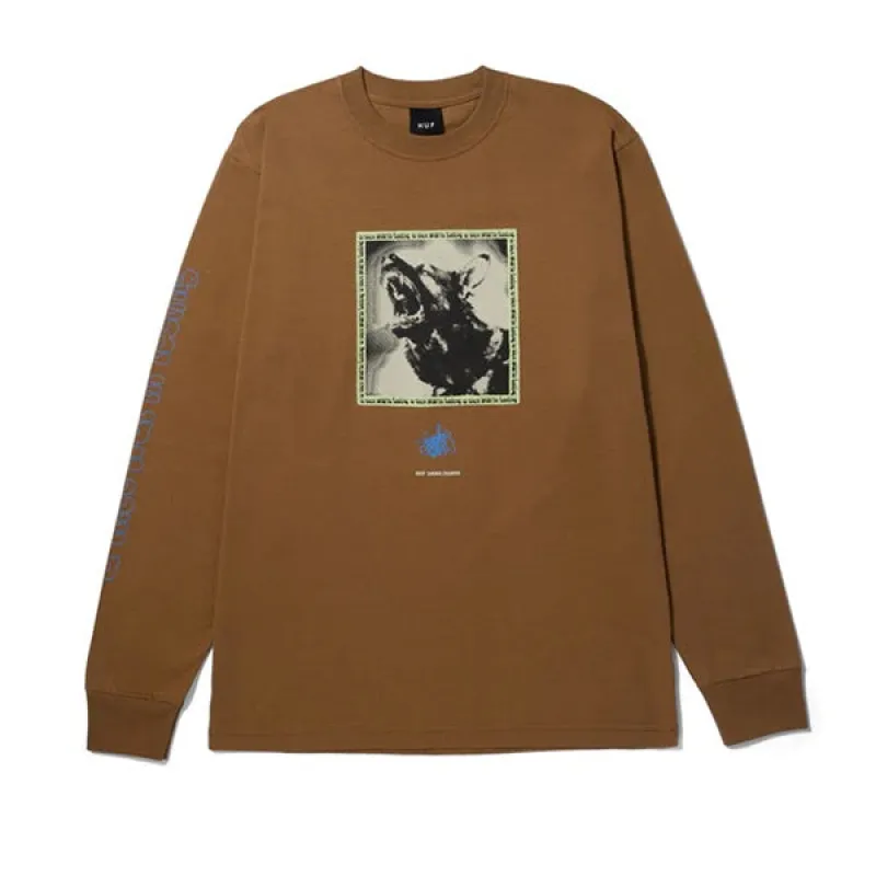 Huf Beware LS Tee Camel sold by Kong