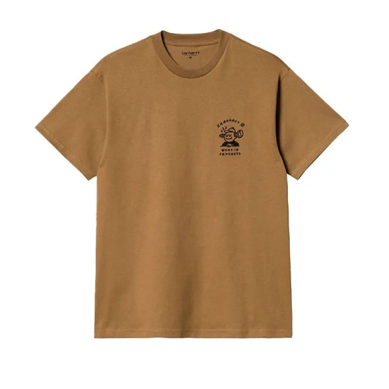 Carhartt WIP SS Icons T shirt Hamilton Brown sold by Kong