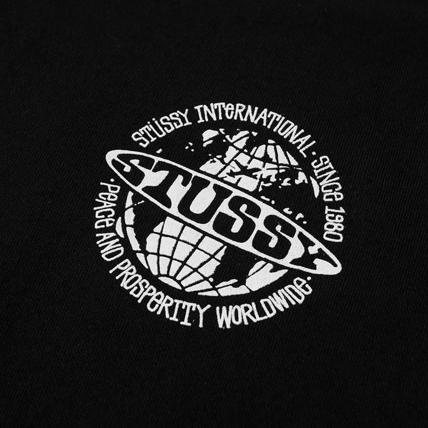 Stussy Worldwide Dot Tee Black | Parallel