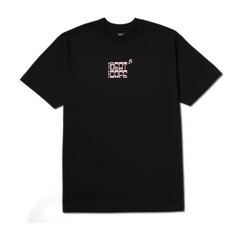Huf SS Beat Cafe T shirt Black made by HUF