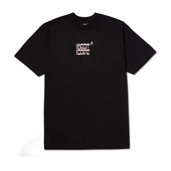 Huf SS Beat Cafe T shirt Black sold by Kong