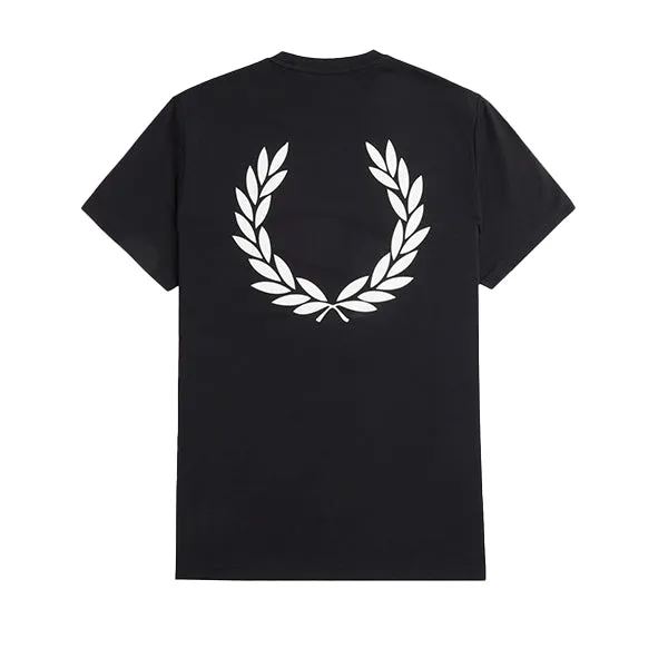 Fred Perry Rear Powder Laurel Graphic T-Shirt Black sold by Kong product image thumbnail 2