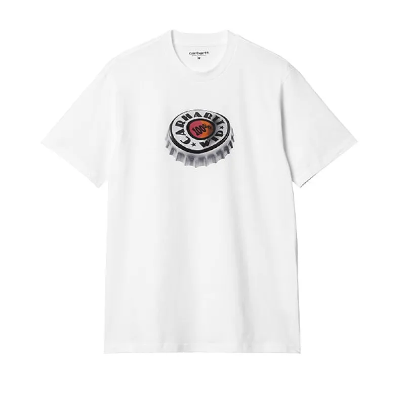 Carhartt WIP S/S Bottle Cap T Shirt White made by Carhartt WIP