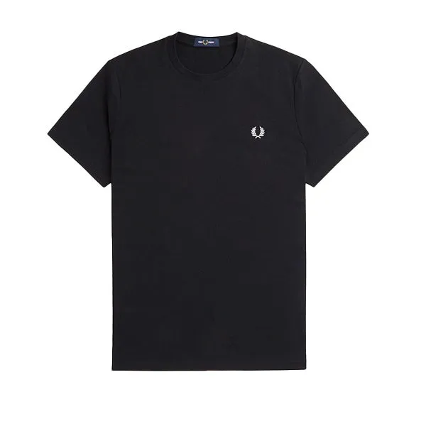 Fred Perry Rear Powder Laurel Graphic T-Shirt Black sold by Kong