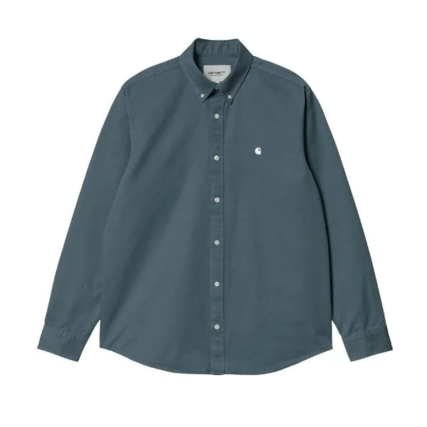 Carhartt WIP Madison LS Shirt Storm Blue Wax sold by Kong