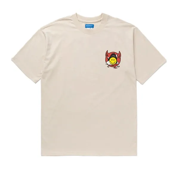 Market Smiley Inner Peace T-shirt Cream sold by Kong