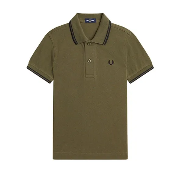 Fred Perry Twin Tipped Shirt Uniform Green Black sold by Kong