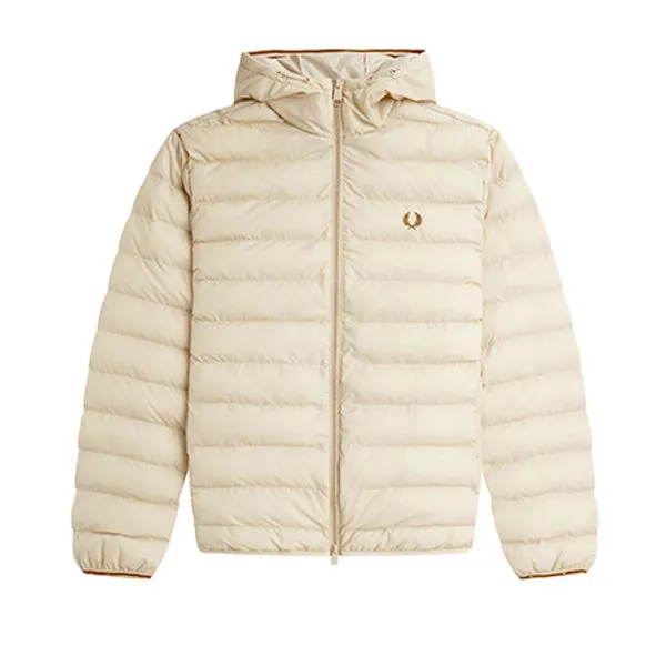 Fred Perry Hooded Insulated Jacket Oatmeal sold by Kong
