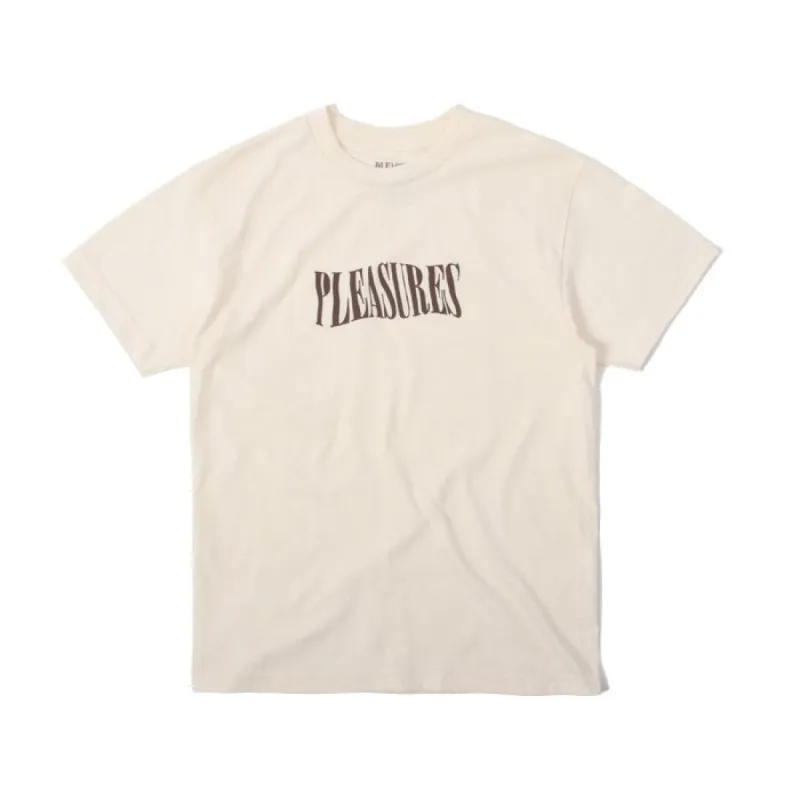 Pleasures Party Logo T-Shirt Cream sold by Kong