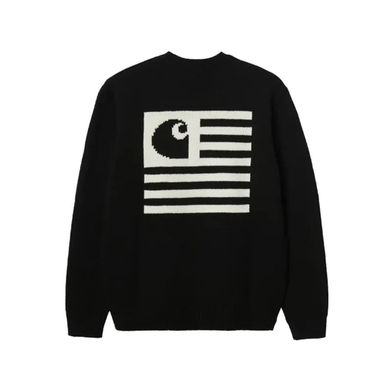 Carhartt WIP State Sweater Black Wax made by Carhartt WIP