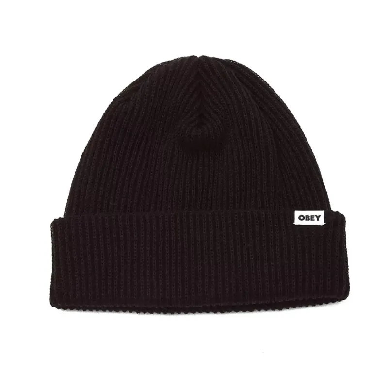 Obey Bold Beanie Black sold by Kong