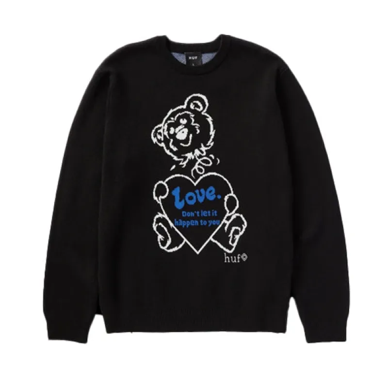 Huf Bad News Crewneck Sweater Black sold by Kong