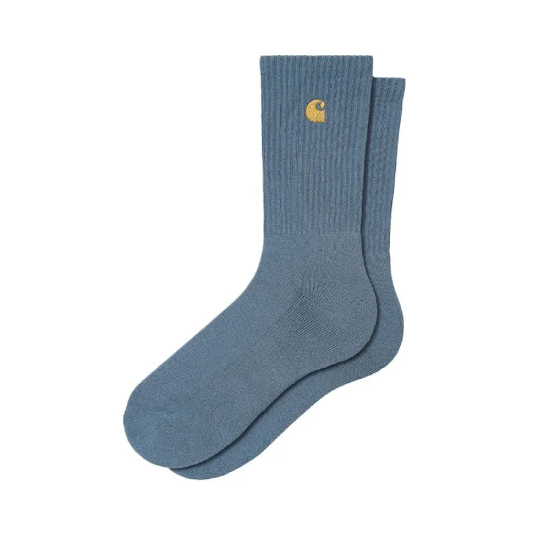 Carhartt WIP Chase Socks Storm Blue Gold sold by Kong