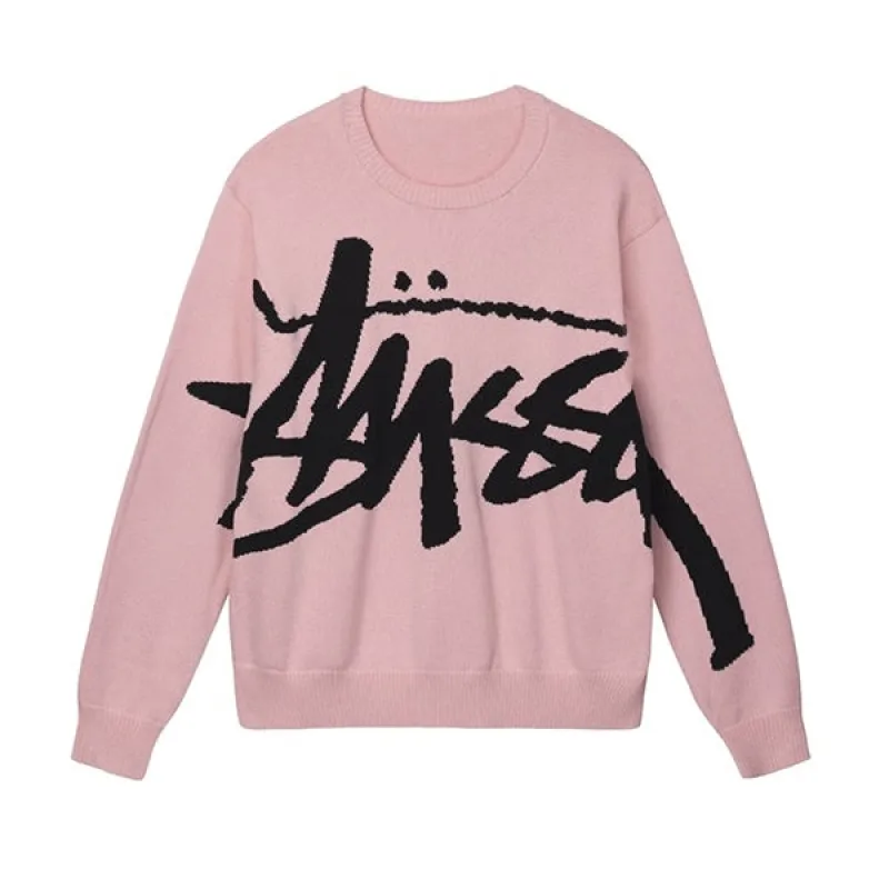 Stussy Stock Sweater Pink sold by Kong