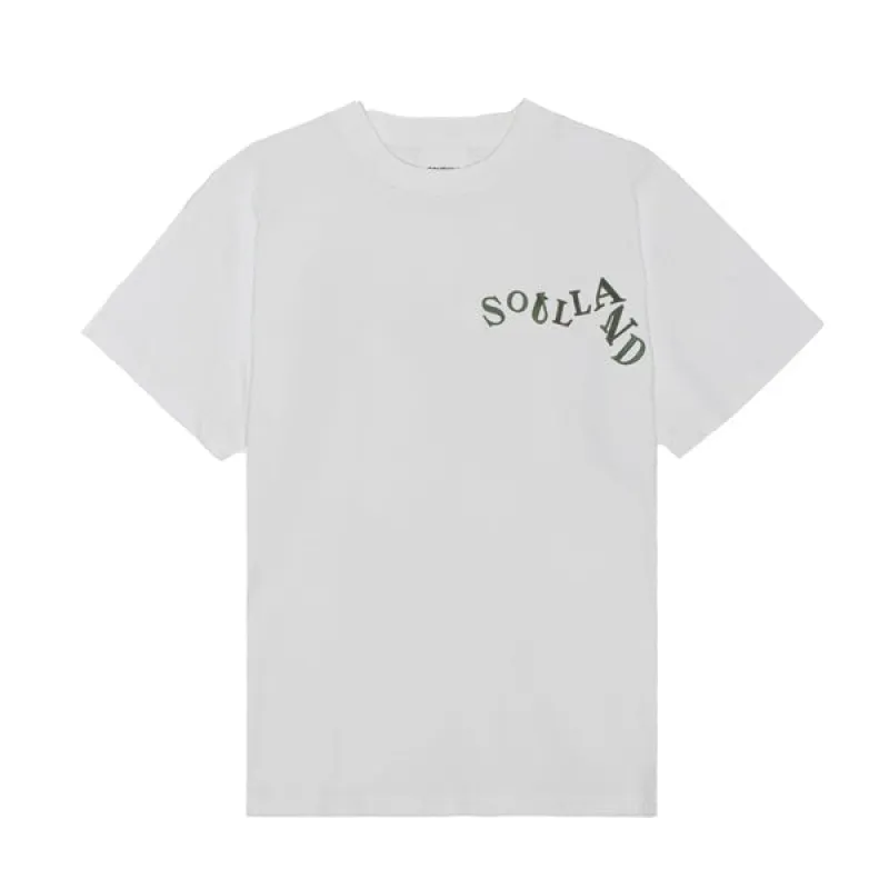 Soulland Metal Letters Logo Knitted T shirt White sold by Kong