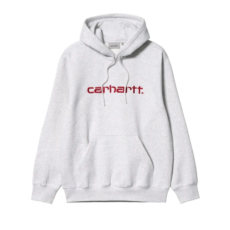 Carhartt WIP Hooded Carhartt Sweat Ash Heather Rocket made by Carhartt WIP