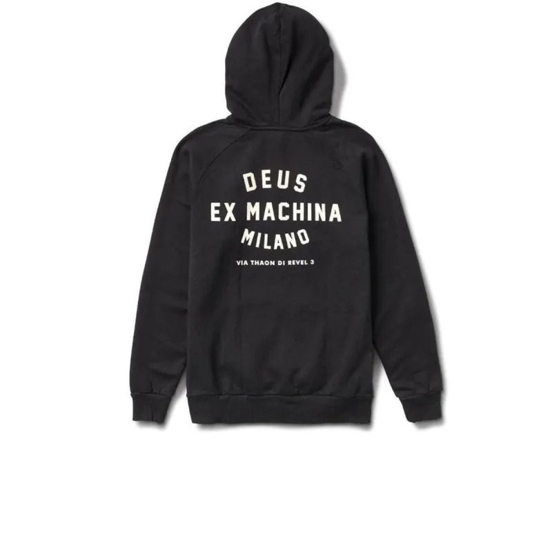 Deus Milano Address Hoodie Black made by Kong