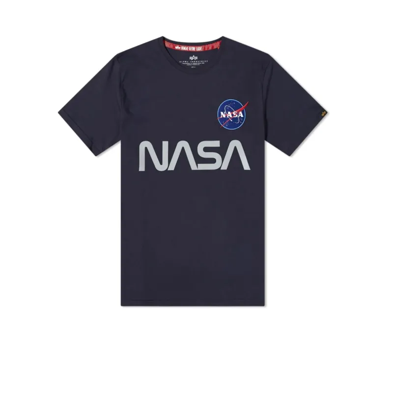 Alpha Industries NASA Reflective Tee Replica Blue sold by Kong