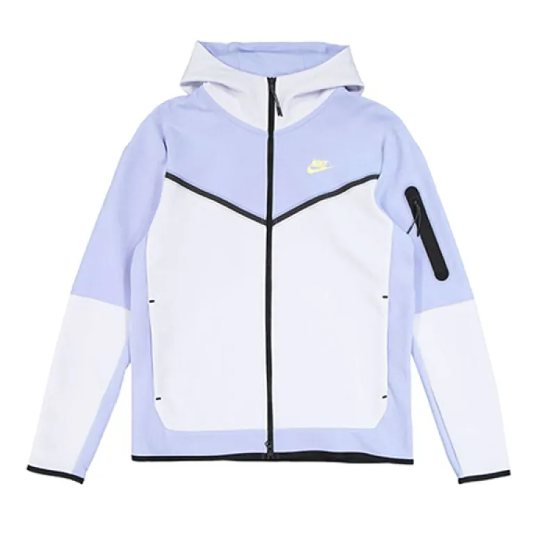 Nike Sportswear Tech Fleece Full Zip Wind Runner Hoodie Cobalt Bliss Light Lemon Twist sold by Kong