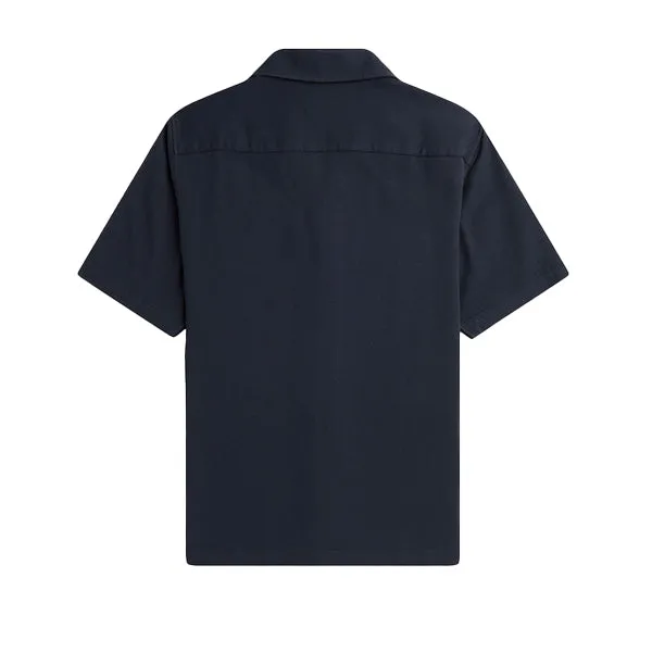 Fred Perry Piqué Texture Revere Collar Shirt Navy sold by Kong product image thumbnail 2