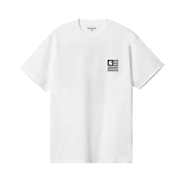 Carhartt WIP SS Label State Flag T shirt White Black sold by Kong product image thumbnail 2